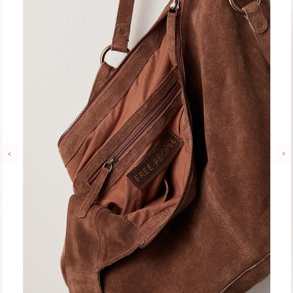 NWT Free People Roma Suede Shoulder Tote Bag - Picture 4 of 9